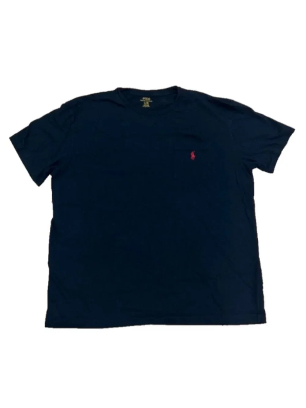 Polo Ralph Lauren T-Shirt Mens Large Black Short Sleeve Red Pony Logo Pocket
